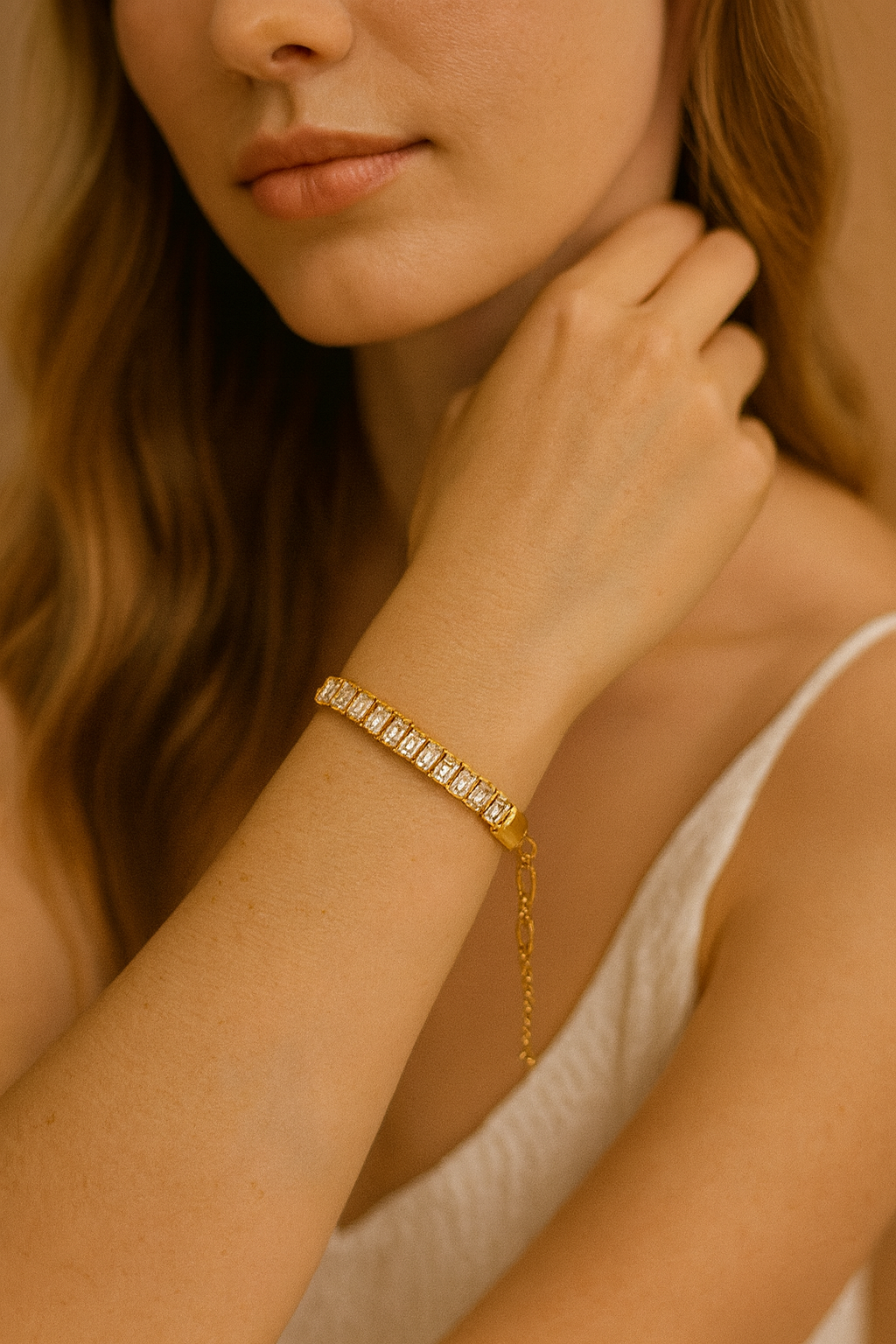 Stone paved bracelet