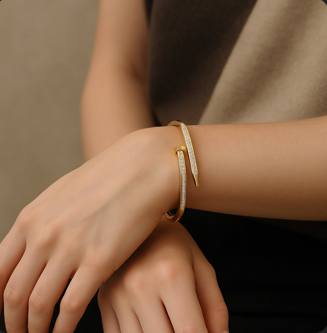 Nail bangle bracelet