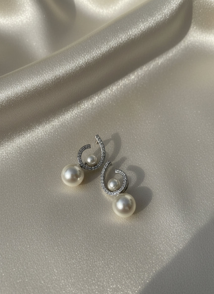 Classic pearl drop earrings