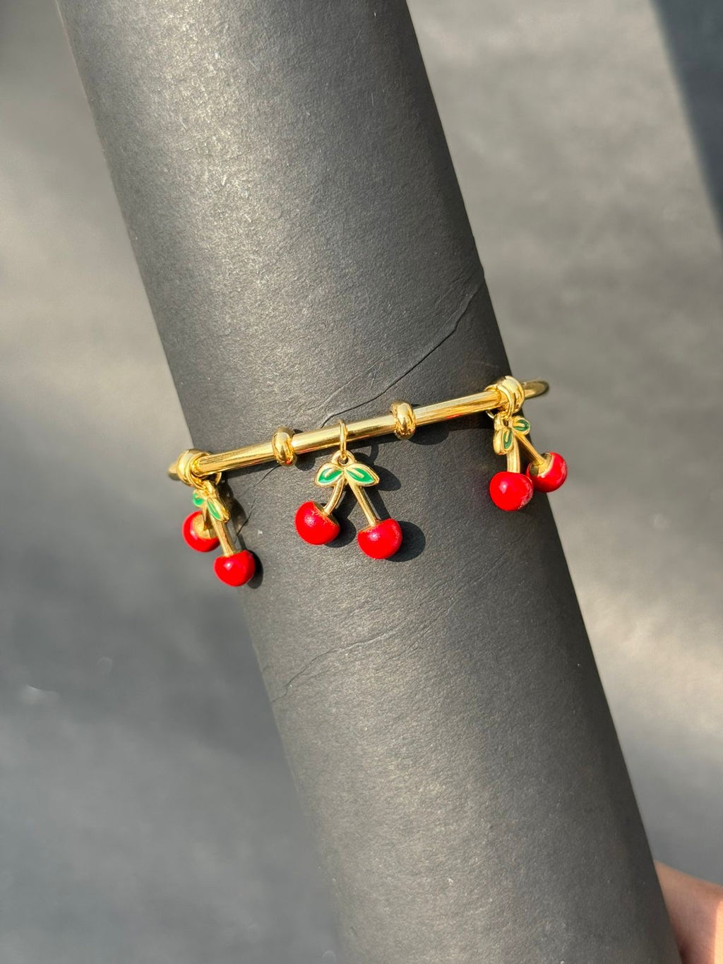Cherry Charm Gold bracelet