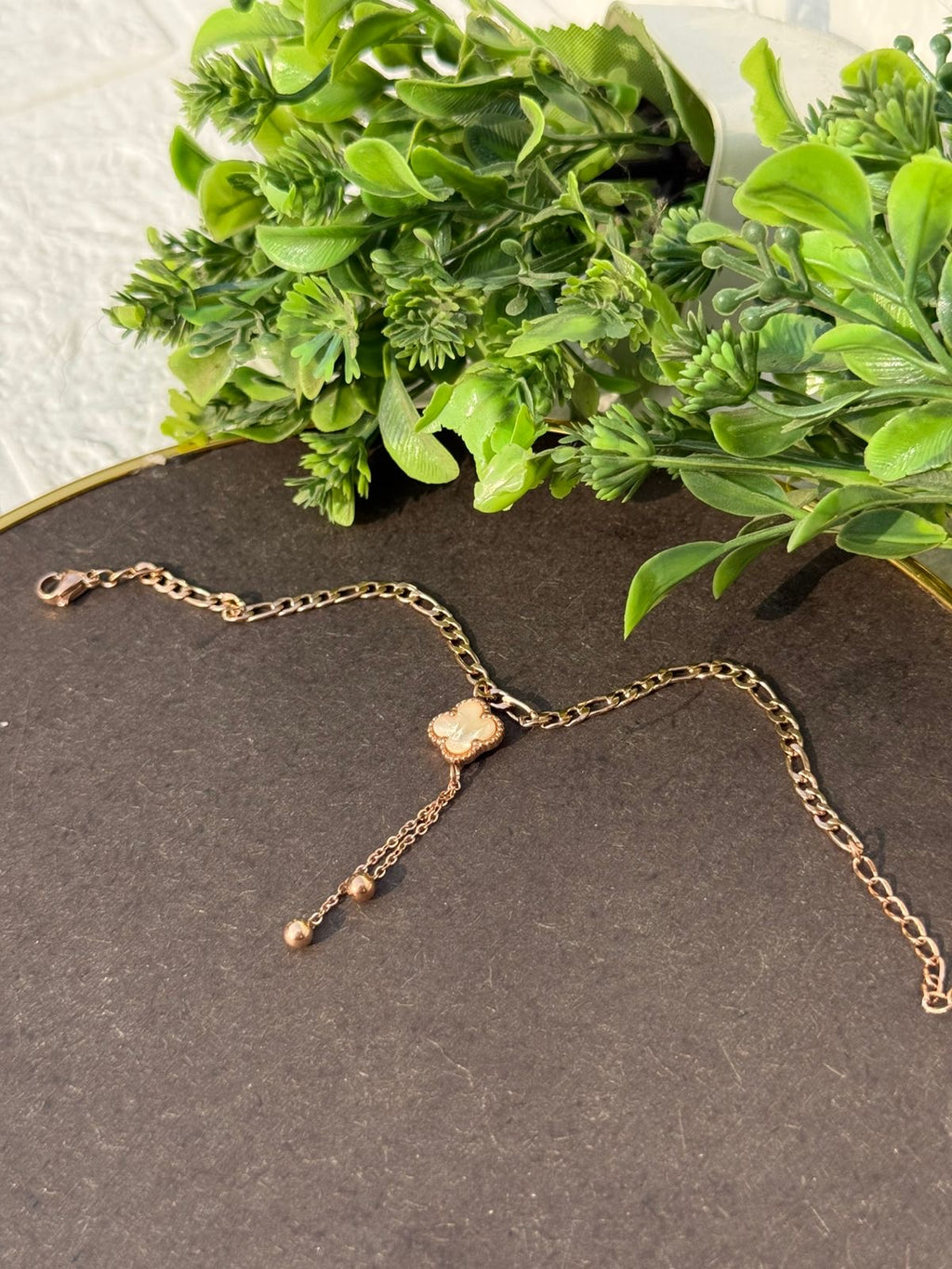 Single clover bracelet- Rose gold
