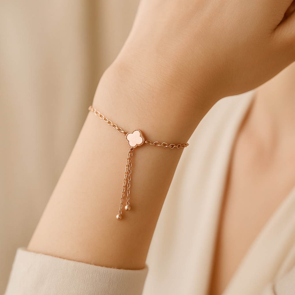 Single clover bracelet- Rose gold