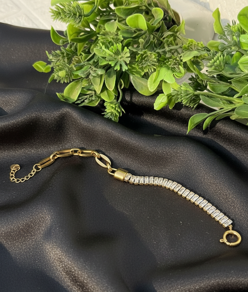 Stone paved bracelet