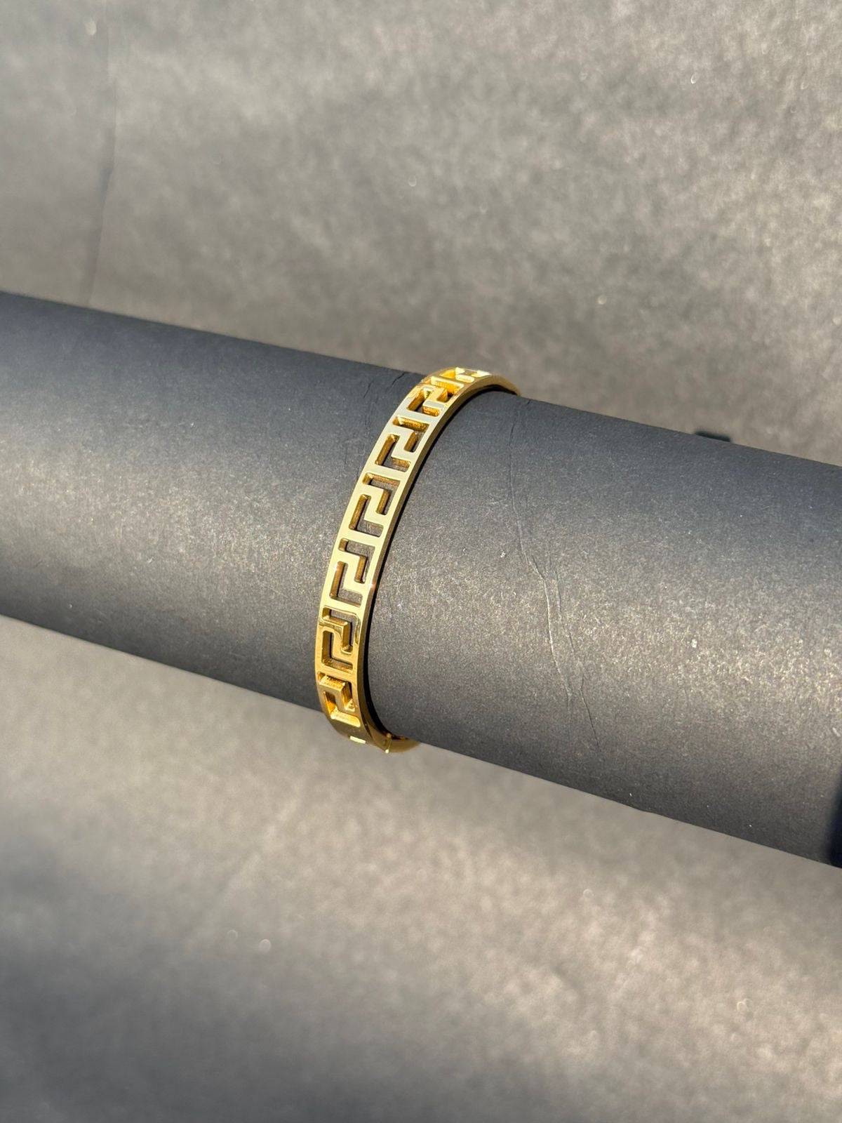 Gold geometric bracelet