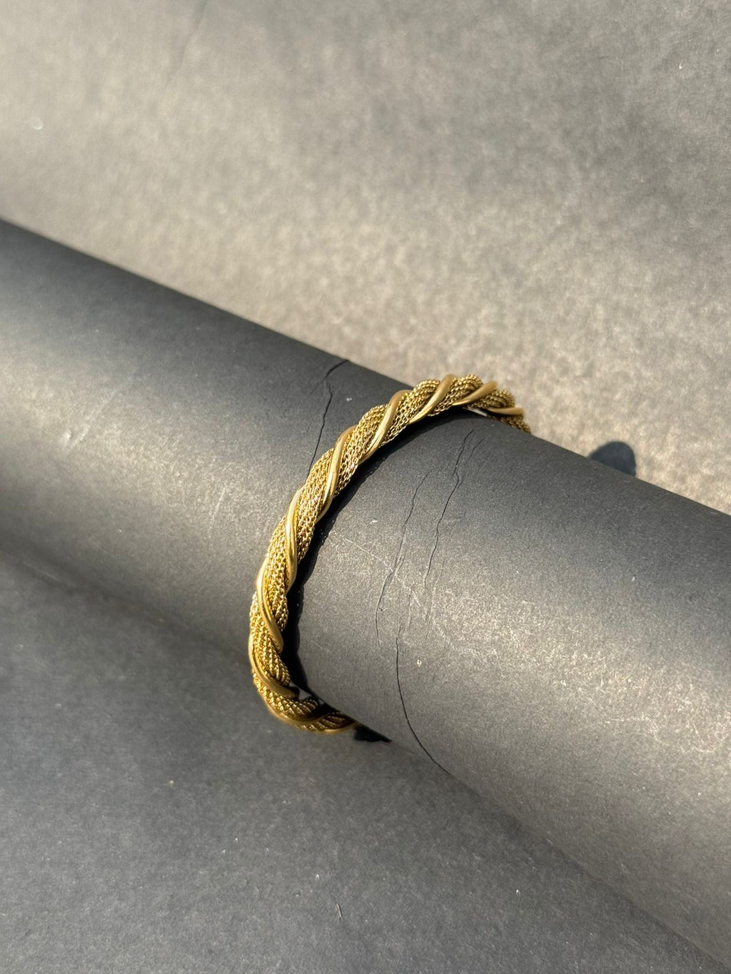 Twisted gold bracelet